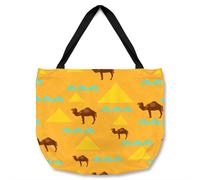 Benjamin Tate Design Pattern With Camels Tote bat in Natural Benjamin Tate Design Natural