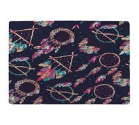 Benjamin Tate Design Pattern With Different Dream Catcher Amulet Rug in Natural | Size: Large Benjamin Tate Design Natural Large