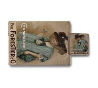 Benjamin Tate Design Paul Forester Co Champagne Placemat And Coaster Set With Wooden Base Limited Edition