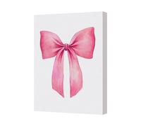 Benjamin Tate Design Pink Bow Canvas Art Print Contemporary Wall Decor Handmade In Uk