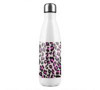 Benjamin Tate Design Pink Fluffy Leopard Stainless Steel Bottle Designer Style