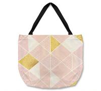 Benjamin Tate Design Pink & Gold Geometric Tote Bat Designer Style
