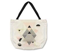 Benjamin Tate Design Pink & Grey Geometric Triangles Tote Bat Designer Style