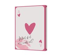 Benjamin Tate Design Pink Heart Canvas Art Print What If It All Works Out Uk Made