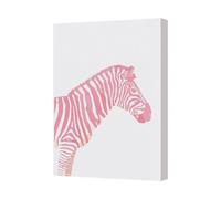 Benjamin Tate Design Pink Zebra Canvas Wall Art Contemporary Home Decor Handmade Uk