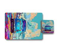 Benjamin Tate Design Placemat And Coaster Set 12 Designer Artwork With Wood Bottom Limited Edition Collectors Item