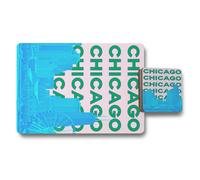 Benjamin Tate Design Placemat And Coaster Set Chicago Designer Artwork Lux Collection Wood Back Limited Edition