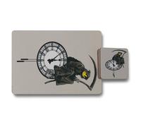 Benjamin Tate Design Placemat And Coaster Set Designer Artwork With Wood Bottom Signature Collection Limited Edition