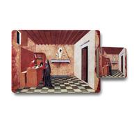 Benjamin Tate Design Placemat And Coaster Set Featuring Medieval Interior Artwork