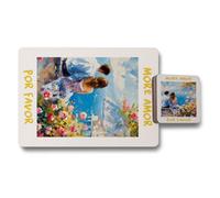 Benjamin Tate Design Placemat And Coaster Set Of 12 Designer Artwork Collection With Wood Bottom Exclusive Edition