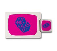 Benjamin Tate Design Placemat And Coaster Set Of 12 Dice Design Artwork With Wood Bottom Exclusive Home Decor Collection