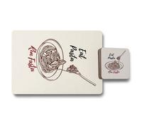 Benjamin Tate Design Placemat And Coaster Set Of 12 With Designer Artwork And Wood Bottom Limited Edition Exclusive Home Decor