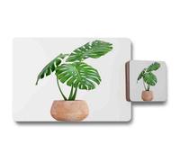 Benjamin Tate Design Placemat And Coaster Set Of 12 With Wood Bottom And In Trend Designer Artwork Limited Edition