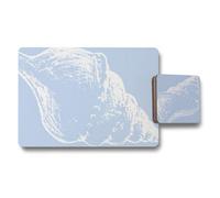 Benjamin Tate Design Placemat And Coaster Set With Designer Artwork And Wood Bottom High End Print Technology Limited Edition