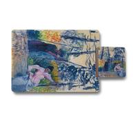 Benjamin Tate Design Placemat And Coaster Set With Fine Art Print On Wood Backing Limited Edition Design