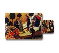 Benjamin Tate Design Placemat And Coaster Set With Jesus Portrait Artwork