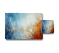 Benjamin Tate Design Placemat And Coaster Set With Wood Bottom Abstract Fine Art Print Collection Limited Edition For Entertaining Interiors