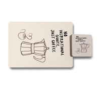 Benjamin Tate Design Placemat And Coaster Set With Wood Bottom, Designer Artwork Collection, Premium Print Technology, Limited Edition