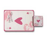 Benjamin Tate Design Placemat Coaster Set 12 Pack With Wood Base And Designer Collection Artwork Limited Edition