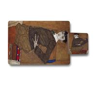 Benjamin Tate Design Placemat Coaster Set Art Print On Wood Backing Gallery Collection Exclusive Edition