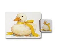 Benjamin Tate Design Placemat Coaster Set Designer Artwork On Wood Bottom Limited Edition For Modern Tables