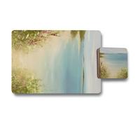 Benjamin Tate Design Placemat Coaster Set With Wood Bottom High End Print Technology Designer Artwork Limited Edition