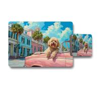 Benjamin Tate Design Placemat Coaster Set Wood Base Luxury Print Artwork Exclusive Limited Edition Collection