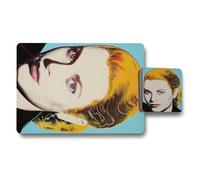 Benjamin Tate Design Pop Art Placemat And Coaster Set With Wood Bottom And High End Print Technology 12 Piece