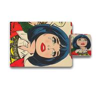 Benjamin Tate Design Pop Art Placemat And Coaster Set With Wood Bottom High End Print Technology Limited Edition
