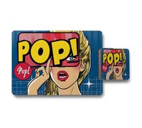 Benjamin Tate Design Pop Art Placemats And Coaster Set Retro Comic Style