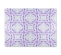 Benjamin Tate Design Purple Brilliant Boho Glass Chopping Board