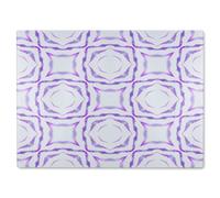 Benjamin Tate Design Purple Brilliant Boho Glass Chopping Board in Natural Benjamin Tate Design Natural
