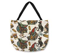 Benjamin Tate Design Queen Cleopatra History Tote bat in Natural Benjamin Tate Design Natural