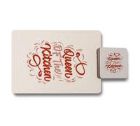 Benjamin Tate Design Queen Of The Kitchen Placemats And Coasters Set Designer Artwork Wood Backed Exclusive Edition