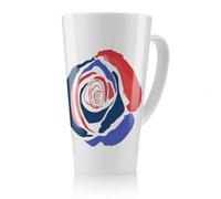 Benjamin Tate Design Red & Blue Rose Latte Mug, Stunning Designer Mug Fit For Any Home, Treat Yourself Or A Loved One
