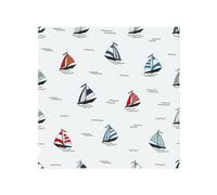 Benjamin Tate Design Red & Blue Sailboats Splash Back Designer Style