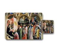 Benjamin Tate Design Religious Art Adoration Of The Magi Placemat And Coaster Set