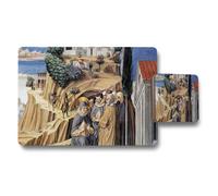 Benjamin Tate Design Religious Scene Artwork Placemat And Coaster Set For Table Decor