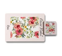 Benjamin Tate Design Rene Flower Market Placemat And Coaster Set Floral Artwork From The Flower Market Collection Limited Edition