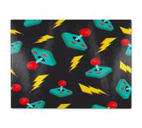 Benjamin Tate Design Retro Video Game Joystick Glass Chopping Board in Natural Benjamin Tate Design Natural