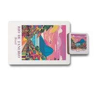 Benjamin Tate Design Rio De Janeiro Art Print Placemat And Coaster Set, Designer Artwork Collection, Limited Edition