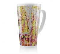 Benjamin Tate Design River Thames And Red Branches Latte Mug, Stunning Designer Mug Fit For Any Home, Treat Yourself Or A Loved One