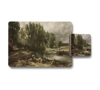 Benjamin Tate Design Riverside Landscape Placemats And Coaster Set With Classic Artwork