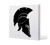 Benjamin Tate Design Roman Helmet Slim Style Canvas Print 20X20Cm , 15mm Slim Real Wood.
