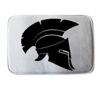 Benjamin Tate Design Roman Helmet Soft Bathmat in Black Benjamin Tate Design Black