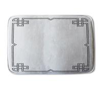 Benjamin Tate Design Roman Ornamental Frame Soft Bathmat in Black Benjamin Tate Design Black