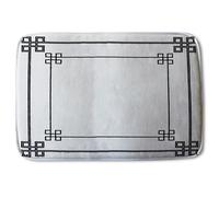Benjamin Tate Design Roman Style Ornamental Frame Soft Bathmat in Black Benjamin Tate Design Black
