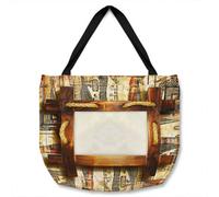 Benjamin Tate Design Rustic Egyptian Wooden Frame Tote Bat Designer Style