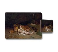 Benjamin Tate Design Saint Jerome In The Wilderness Placemats And Coaster Set