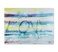 Benjamin Tate Design Sand Love Glass Chopping Board